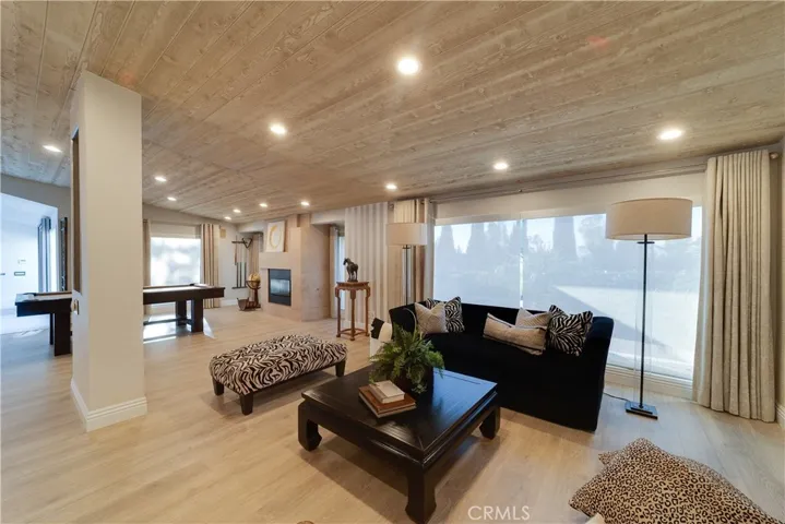 Family room and game room.