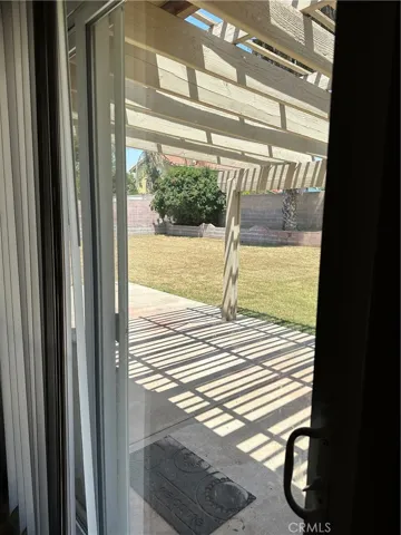 Backyard from kitchen view