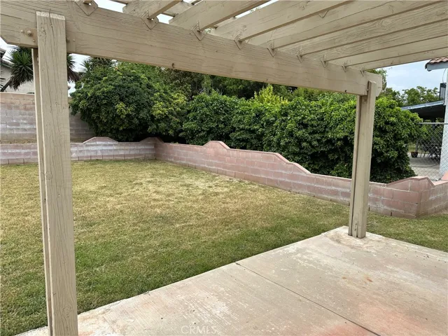Backyard under cover