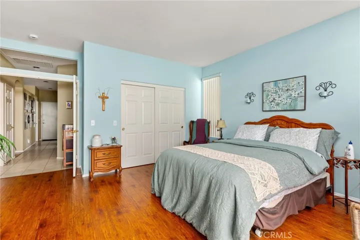 Master bedroom with walk-in closet