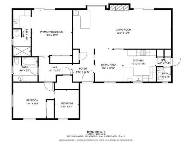 Dimensions are approximate.  Garage not shown.