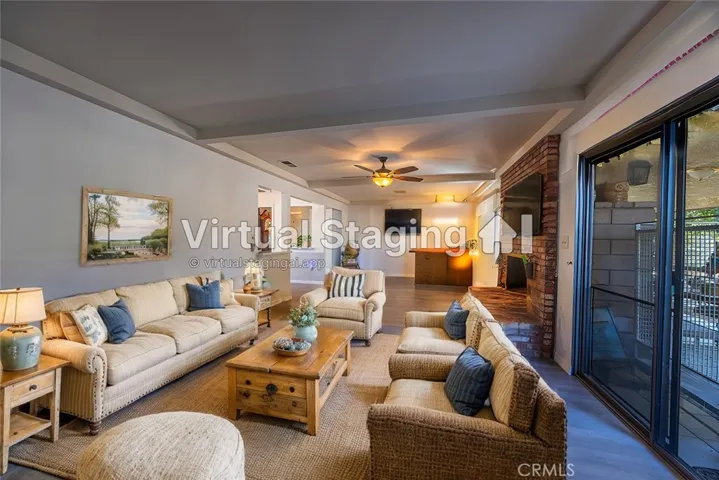Virtually staged photo - living room