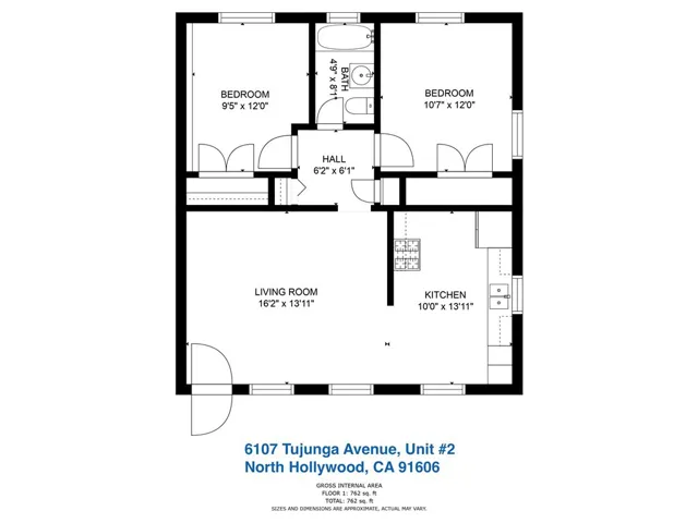 6107 Tujunga Avenue - Unit #2 - 2 Bed/1 Bath