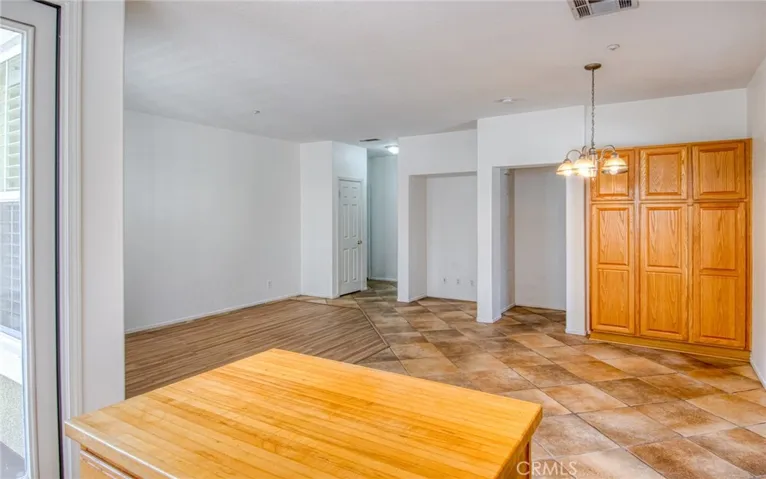 Kitchen looking out to dining area.