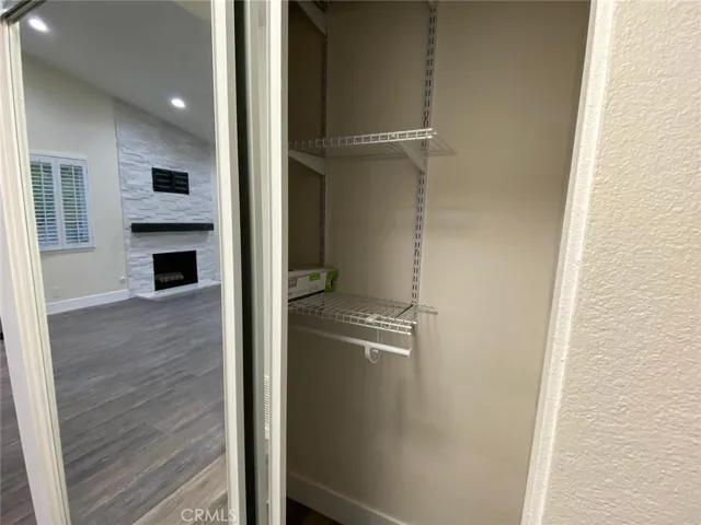 coat mirror closet off the hallway.