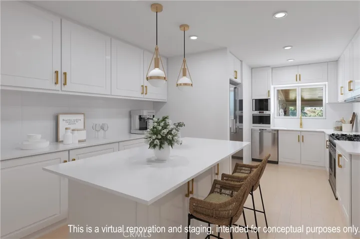 This is a virtual renovation and staging, intended for conceptual purposes only.