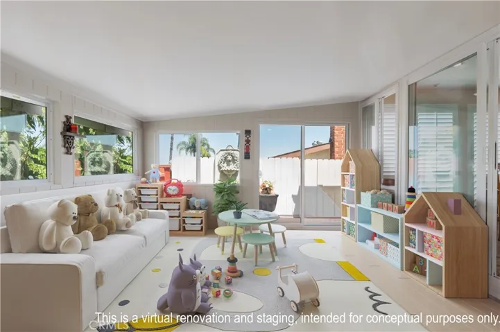 This is a virtual renovation and staging, intended for conceptual purposes only.