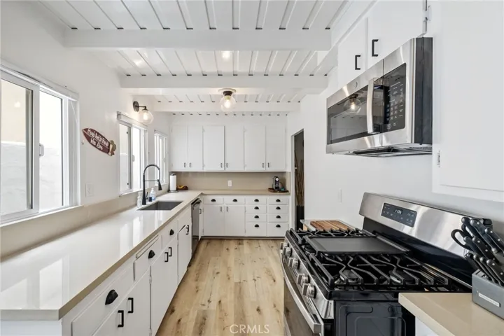Newly-renovated kitchen in cottage