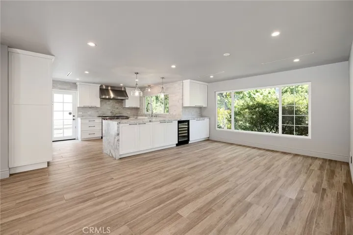View into dining & kitchen area