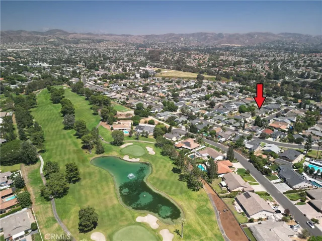 Red Arrow Shows Home's Location Near Yorba Linda Private Country Club