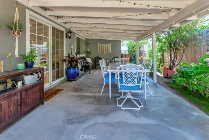 Covered Patio at Side of Home with Access through Kitchen