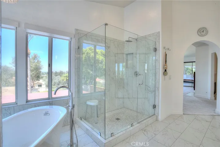 Enjoying soaking in this amazing tub at sunset after a long day