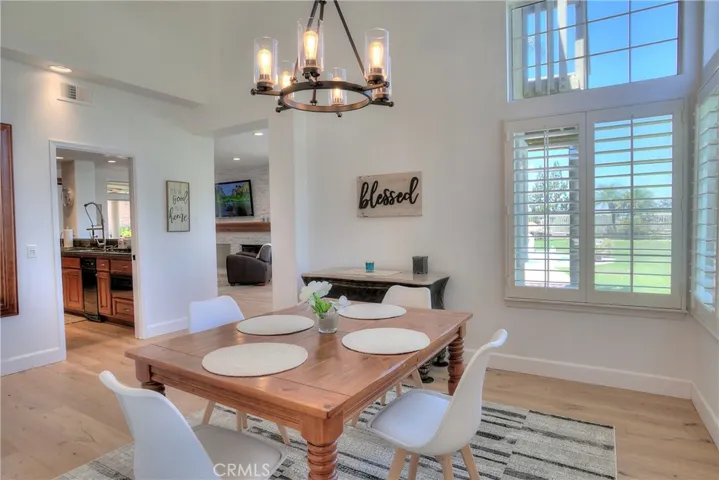 Adjacent to the kitchen and living room, you will find a beautiful dining room for more formal gatherings.