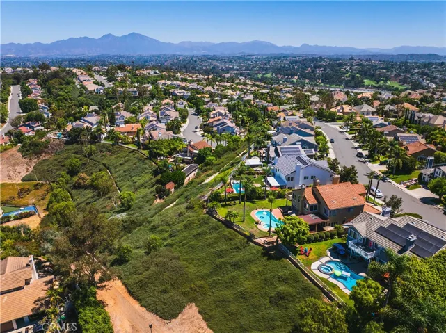 Aerial view of neighborhood