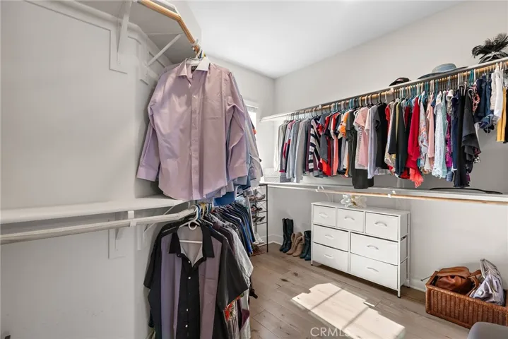 The master bedroom walk-in closet has plenty of room.