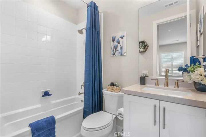 Attached bath with shower tub,