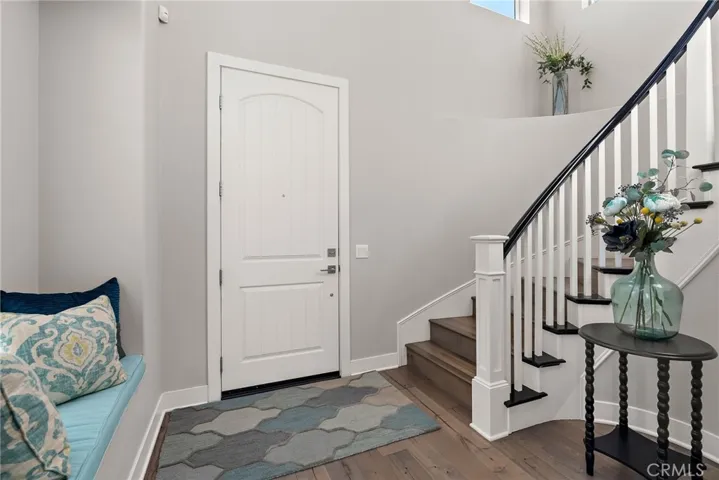 View facing the front door and stairwell