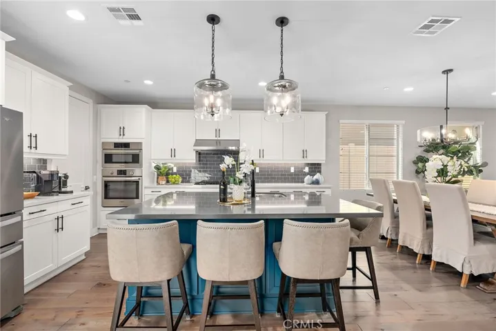 Facing the kitchen