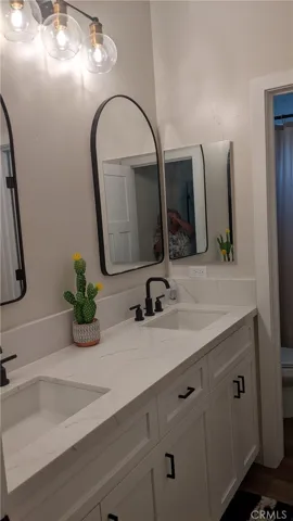 Hall bath vanity