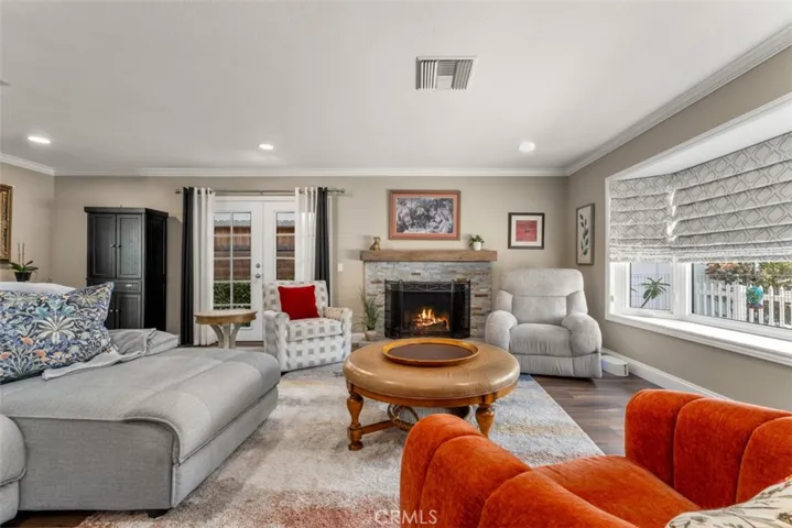 COZY STONE FIREPLACE