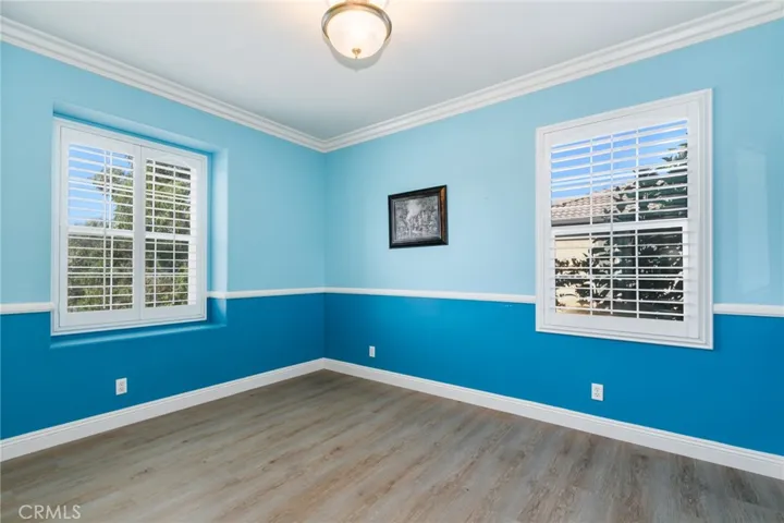 6th bedroom with designer paint and closet with built-in organizers