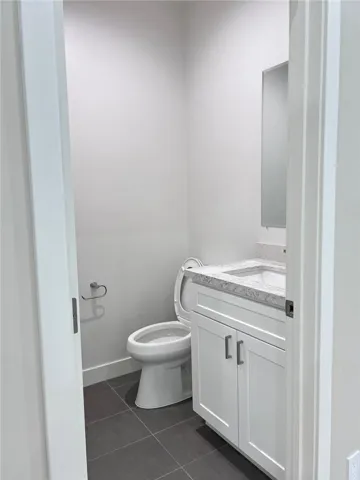 Powder room, half bath.