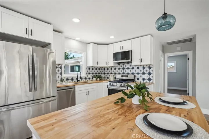 Remodeled kitchen with new appliances
