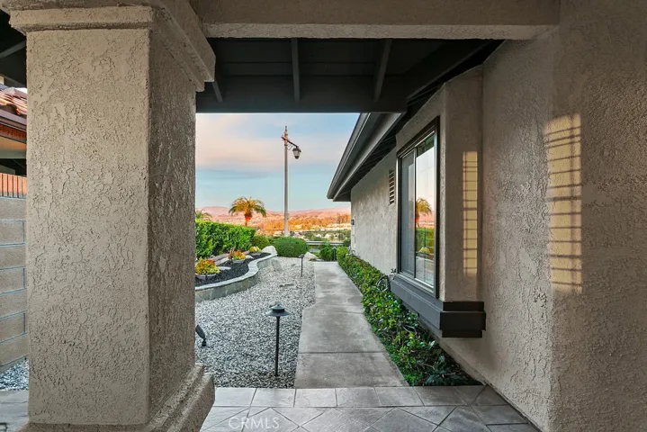 Looking out front door