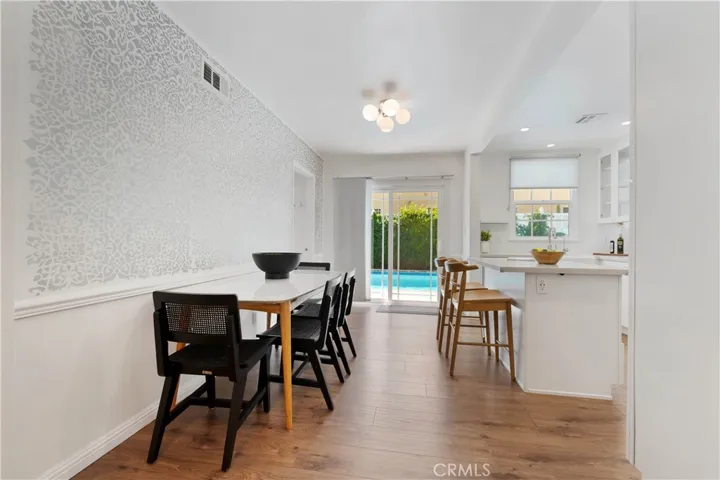 Dining Room leading to backyard