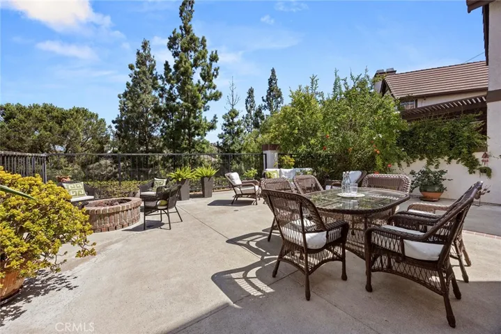 Large Patio Space, with Gas Firepit and Views.
