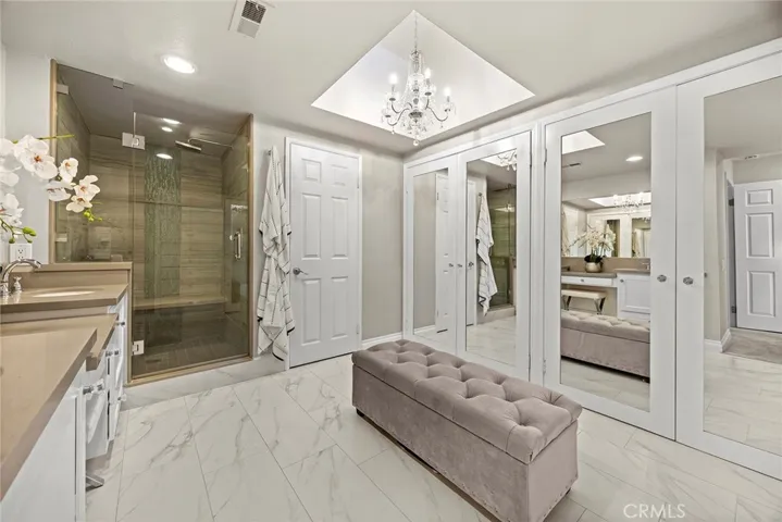 Primary Bath, with endless Closet Storage.
