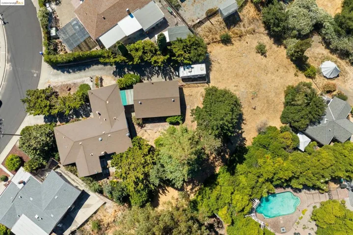 Aerial View of house and land
