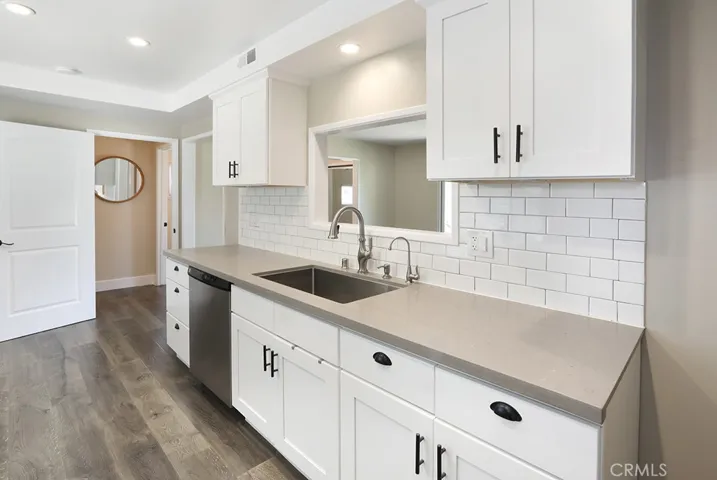 Updated kitchen overlooking to living room