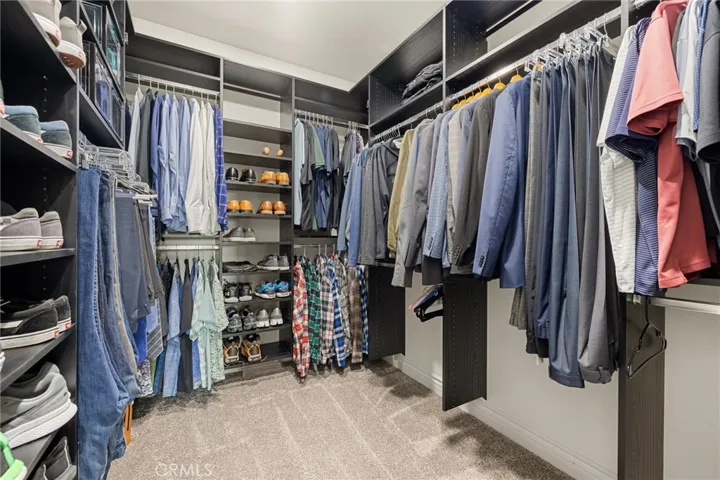 Master closet with custom built-ins