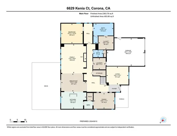Main Floor, Note sqft.