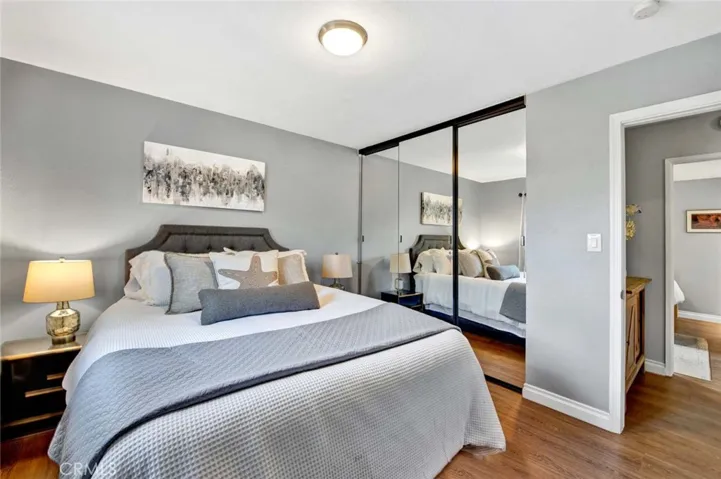 Bedroom #3 has Custom Organized Mirrored Closet