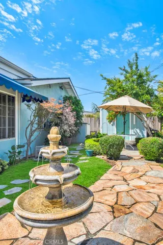 Fountain in Backyard
