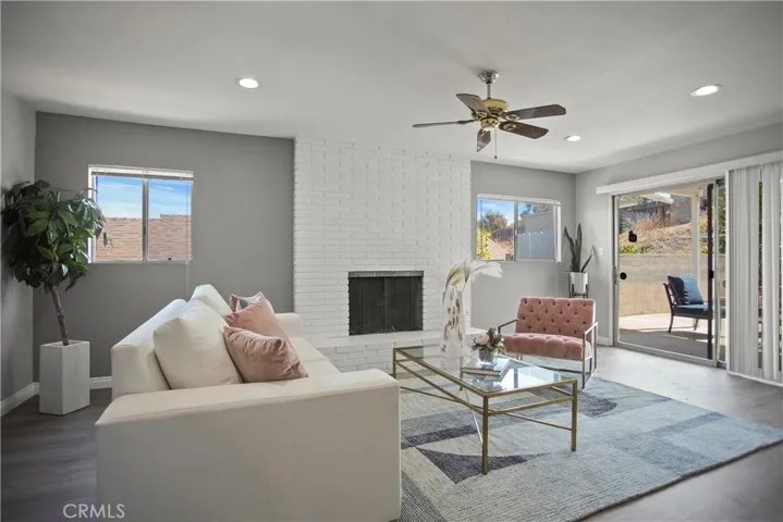 Family Room opens up to private backyard