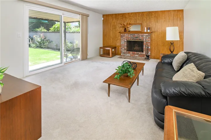 Living Room w/Sliding Glass Door to Patio
