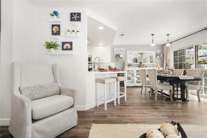 New wood-style flooring create continuity between rooms!