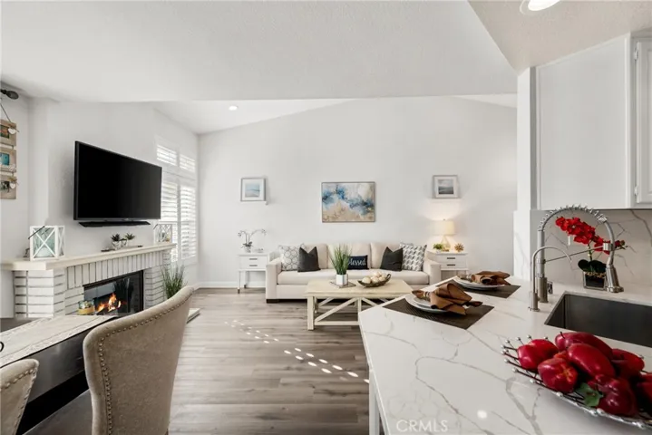 Wood-style floors were recently installed