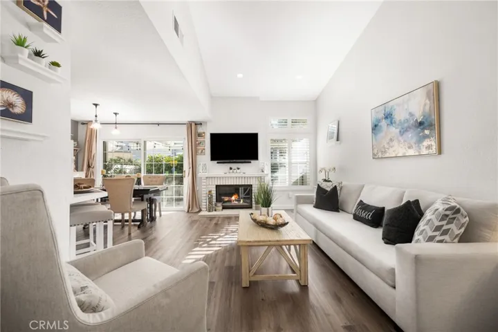 The large sliding door and large window fill the space with light!