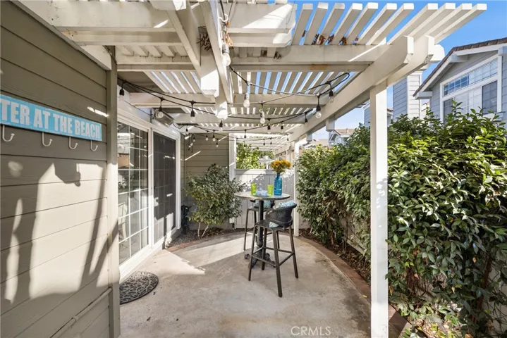Your patio space is accessible from the slider in the dining room.