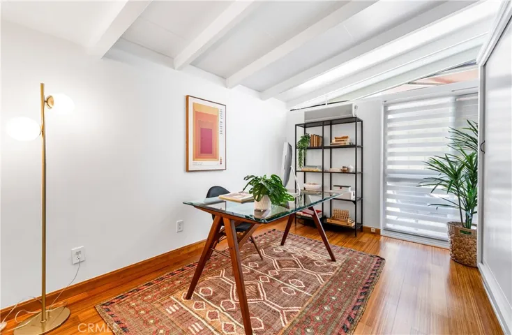 Middle bedroom with it's own mini split, and again, bamboo flooring