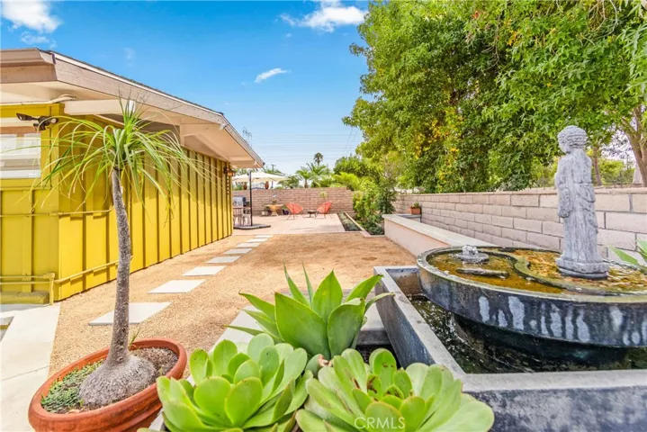 DG area with paver walkway in this tranquil spot