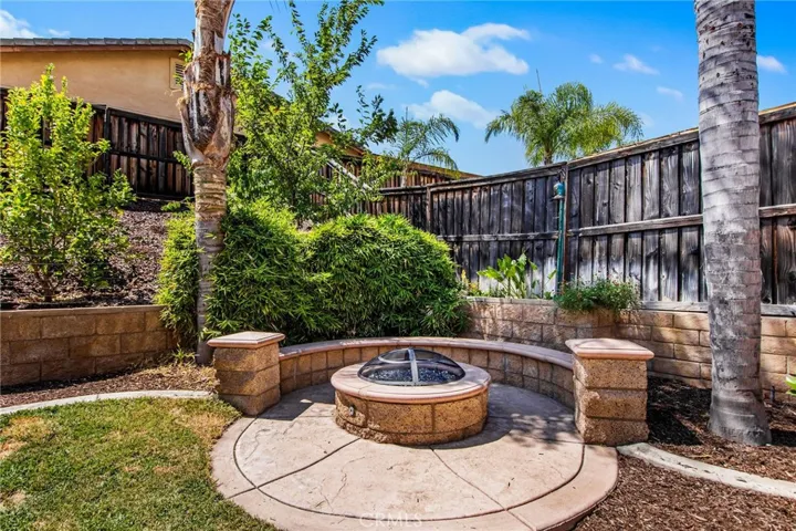 Firepit and seating area