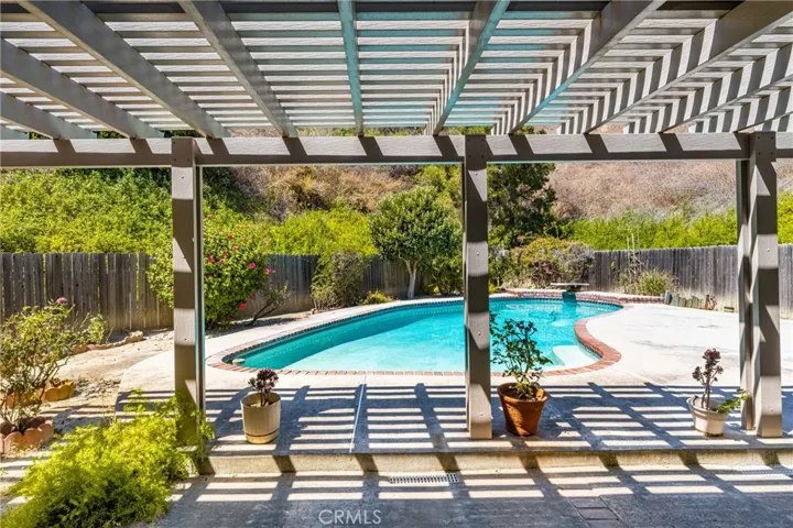 Newer Patio Cover Provides Shade while Enjoying the Pool Area