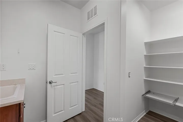 linen storage in laundry
