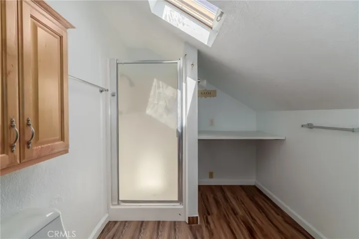 Upstairs walk-in shower.