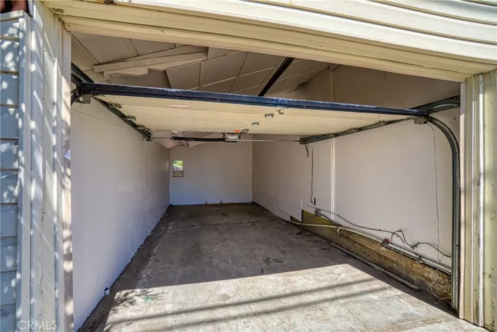 Inside one car garage.